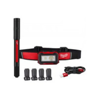 Набір ліхтарів IR HL450PL250 MILWAUKEE 4933492104 (тонкий, налобний, кліпси, кабель usb)