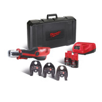 Обтискач гідравлічний акумуляторний для труб MILWAUKEE, M12 HPT-202C TH-SET (зарядний пристрій С12 С, 2 акумулятори М12 В2 2Аг,