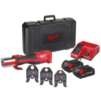 Обтискач гідравлічний акумуляторний для труб MILWAUKEE, M18 BLHPT-202C V-SET (зарядний пристрій М12-18 С, 2 акумулятори М18 В2 2
