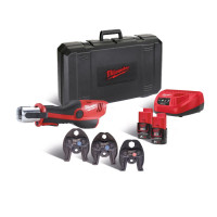 Обтискач гідравлічний акумуляторний для труб MILWAUKEE, M12 HPT-202C V-SET2 (зарядний пристрій С12 С, 2 акумулятори М12 В2 2Аг,