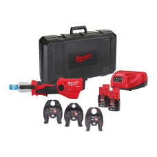 Обтискач гідравлічний акумуляторний для труб MILWAUKEE, M12 ONEHPT-202C M-SET2 (зарядний пристрій С12 С, 2 акумулятори М12 В2 2А
