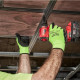 Рукавиці робочі сигнальні Hi-Vis MILWAUKEE, з опором порізам 3/C рівня, розмір 8/M, (144 пари)