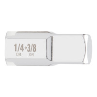 Перехідник хромований для головок MILWAUKEE, з квадрата 1/4'' на 3/8'' квадрат
