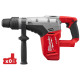 Перфоратор акумуляторний безщітковий SDS-MAX MILWAUKEE, M18 CHM-0, 6Дж (каркас, бічна рукоять, обмежувач глибини, кейс)