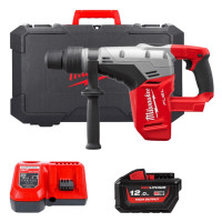 Перфоратор акумуляторний безщітковий SDS-MAX MILWAUKEE M18 CHM-121C, 6,0Дж (зарядний пристрій M12-18 FC, 1 акумулятор М18 HB12 1