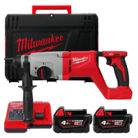 Перфоратор акумуляторний безщітковий SDS-PLUS MILWAUKEE, M18 BLHACD26-402X, 2,6Дж (зарядний пристрій М12-18 С, 2 акумулятори М18