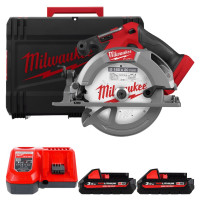 Пила дискова ручна акумуляторна MILWAUKEE, M18 FCS552-302X, діаметр 165мм (зарядний пристрій М12-18 FC, 2 акумулятори М18 НВ3 3А