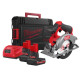 Пила дискова ручна акумуляторна безщіткова MILWAUKEE, M12 FCS442-502X, діаметр 140мм (зарядний пристрій С12 С, 2 акумулятори М12