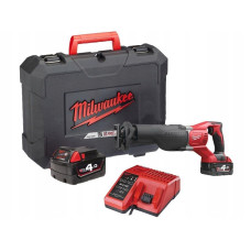 Пила шабельна акумуляторна MILWAUKEE, M18 BSX-402C (зарядний пристрій М12-18 С, 2 акумулятори М18 В4 4Аг, полотно, кейс)