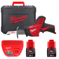 Пила шабельна акумуляторна MILWAUKEE, M12 C12 HZ-202С (зарядний пристрій С12 С, 2 акумулятори М12 В2 2Аг, полотно, кейс)