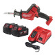 Пила шабельна акумуляторна MILWAUKEE, M18 FHZ-502X (зарядий пристрій M12-18 FC, 2 акумулятори М18 В5 5Аг, полотно, HDкейс)