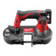 Пила стрічкова акумуляторна MILWAUKEE, M12 BS-402C (зарядний пристрій С12 С, 2 акумулятори М12 В4 4Ач, полотно, кейс)