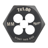 Плашка шестигранна MILWAUKEE, М7-1,00мм