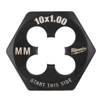 Плашка шестигранна MILWAUKEE, М10-1,00мм