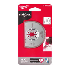 Полотно для мультітула STARLOCK MILWAUKEE, Diamond Grit 75х25х1,2мм (видалення затирки)