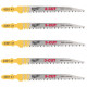 Полотна для лобзиків T234X 3CUT MILWAUKEE, 91х2,5 мм , (5шт), (деревина, чистий різ)