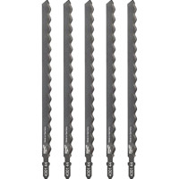 Полотна для лобзиків T313AW MILWAUKEE, 155мм, (5шт), (ізоляційні матерали, гума)