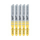 Полотна для лобзиків T101DP MILWAUKEE, 75х4,0мм, (5шт), (деревина, прямий різ)