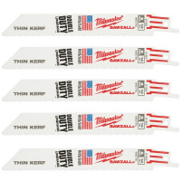 Полотно для шабельних пил THIN KERF MILWAUKEE, 150х1,8мм, (5шт), (метал)
