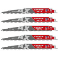 Полотно для шабельних пил AX CARBIDE MILWAUKEE, 230х5мм, (5шт), (деревина з цвяхами)