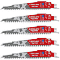 Полотно для шабельних пил AX CARBIDE MILWAUKEE, 150х5мм, (5шт), (деревина з цвяхами)