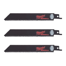 Полотно для шабельних пил Carbide Grit MILWAUKEE, 150мм, (3шт) (чавун, абразивні матеріали, фіберглас)