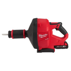 Машина прочистна акумуляторна безщіткова MILWAUKEE, M18 FDCPF10-201C, трос 10м (зарядний пристрій М12-18 С, 1 акумулятор М18 В2