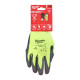 Рукавиці робочі сигнальні Hi-Vis MILWAUKEE, з опором порізам 2/B рівня, розмір 7/S