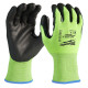 Рукавиці робочі сигнальні Hi-Vis MILWAUKEE, з опором порізам 2/B рівня, розмір 9/L