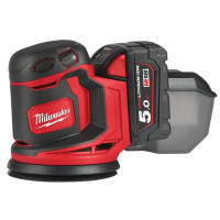 Машина шліфувальна ексцентрикова акумуляторна MILWAUKEE, M18 BOS125-502B, діаметр 125мм (заміна на 4933498254)
