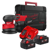 Шліфмашина ексцентрикова акумуляторна безщіткова MILWAUKEE, M18 FROS125-502X, діаметр 125мм (зарядний пристрій М12-18 FC. 2 акум
