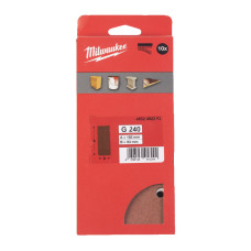 Папір шліфувальний MILWAUKEE, 93x185мм HL, зерно 240, (10шт)