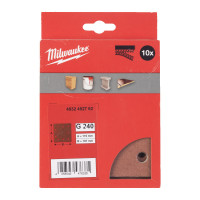 Папір шліфувальний MILWAUKEE, 115x107мм HL, зерно 240, (10шт)
