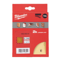 Папір шліфувальний HP MILWAUKEE, 115х107мм HL, зерно 240, (10шт)