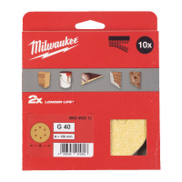 Папір шліфувальний HP MILWAUKEE діаметр 150мм/6 HL, зерно 40, (10шт)