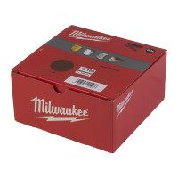 Папір ліфувальний MILWAUKEE діаметр 150мм//6 HL, зерно 180, (50шт)