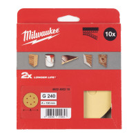 Папір шліфувальний HP MILWAUKEE діаметр 150мм/6 HL, зерно 240, (10шт)