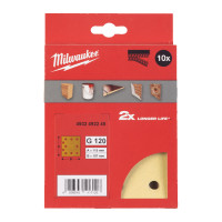 Папір шліфувальний HP MILWAUKEE, 115х107мм HL, зерно 120, (10шт)