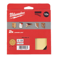 Папір шліфувальний HP MILWAUKEE діаметр 150мм/6 HL, зерно 120, (10шт)