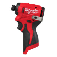 Шуруповерт ударний акумуляторний безщітковий 1/4'' HEX MILWAUKEE, M12 BLIDRC-0, 124Нм (каркас, кліпса для ременя, картонне пакув