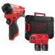 Шуруповерт ударний акумуляторний безщітковий 1/4'' HEX MILWAUKEE, M12 FID2-202Х, 170Нм (зарядний пристрій С12 С, 2 акумулятори М