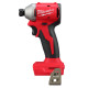 Шуруповерт ударний акумуляторний безщітковий 1/4'' HEX MILWAUKEE, M18 BLIDRC-0. 190Нм (каркас, кліпса для ременя)