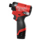 Шуруповерт ударний акумуляторний безщітковий 1/4'' HEX MILWAUKEE, M12 FID2-202Х, 170Нм (зарядний пристрій С12 С, 2 акумулятори М