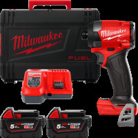 Шуруповерт ударний акумуляторний MILWAUKEE, M18 FID3-502X, 226Нм (зарядний пристрій M12-18 FC, 2 акумулятори М18 В5 5 Аг, кліпса