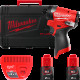 Шуруповерт ударний акумуляторний безщітковий 1/4'' HEX MILWAUKEE, M12 FID2-202Х, 170Нм (зарядний пристрій С12 С, 2 акумулятори М