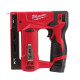 Степлер акумуляторний MILWAUKEE, M12 BST-202X (зарядний пристрій С12 С, 2 акумулятори М12 В2 2Аг, кліпса для ременя, HDкейс)