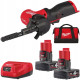 Шліфмашина стрічкова акумуляторна безщіткова MILWAUKEE, M12 FBFL10-402B, 10мм (зарядний пристрій С12 С, 2 акумулятори М12 В4 4Аг