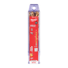 Свердло по металу RedHEX SHOCKWAVE HSS-TiN MILWAUKEE, діаметр 6,0х105х63мм, (10шт), пластикова коробка