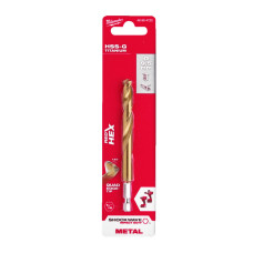 Свердло по металу RedHEX SHOCKWAVE™ HSS-TiN MILWAUKEE, діаметр 9,5х118х74мм