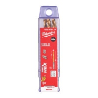 Свердло по металу RedHEX SHOCKWAVE™ HSS-TiN MILWAUKEE, діаметр 4,5х76х29мм, (10шт), пластикова коробка
